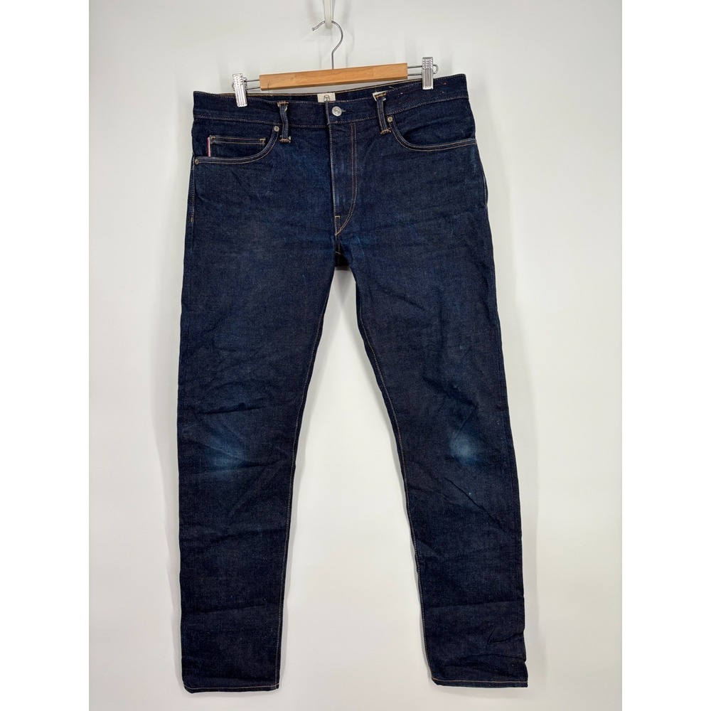 Hiroshi Kato Jeans Mens 30 Blue Pen Slim Mammoth Selvedge Indigo Raw